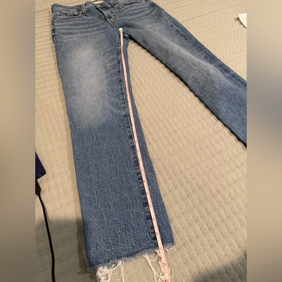 Madewell Mid Rise Perfect Vintage rough hem Jeans. Size 26 GUC. - Picture 4 of 13